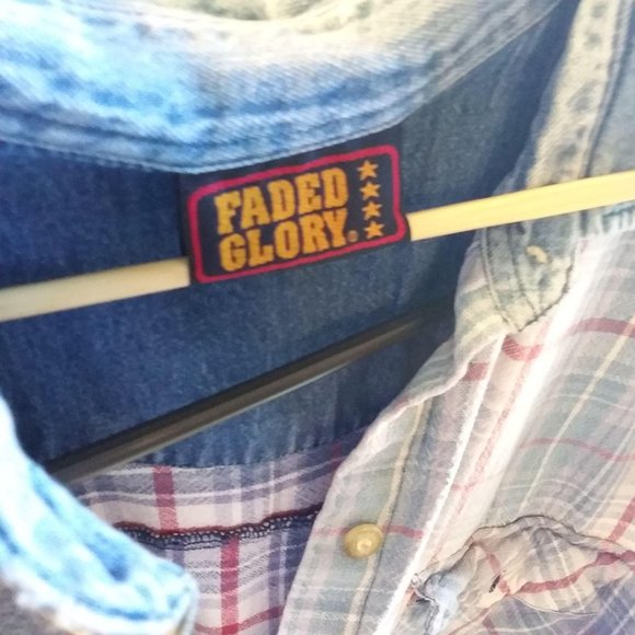 Vintage Distressed Shirt Reversed Dyed Faded Glory - Picture 4 of 4